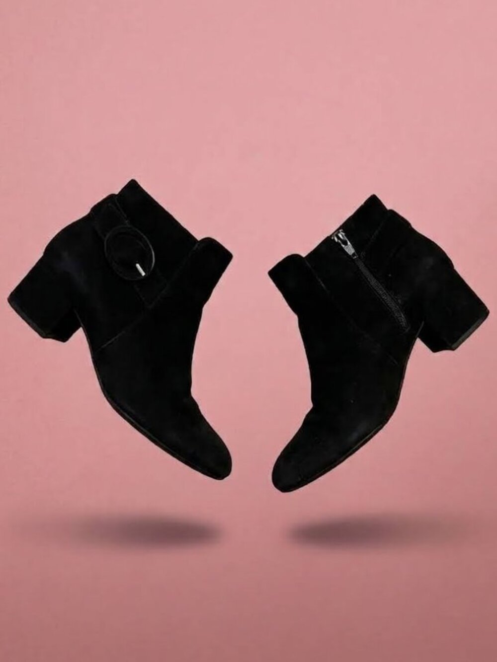 Classy Black Suede Bootie Size 7.5N
